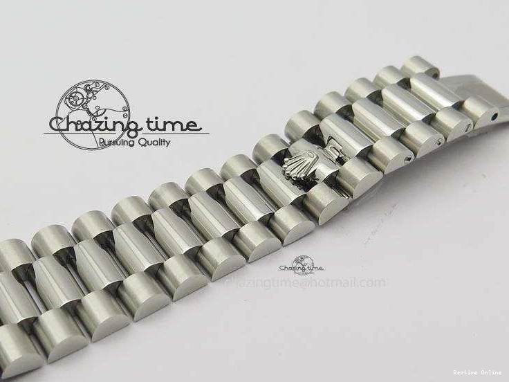 0112 DayDate 40mm BP-Maker 228206 SS Ice Blue Stick Dial (Smooth Bezel) On SS Bracelet ETA FreshLook 3913